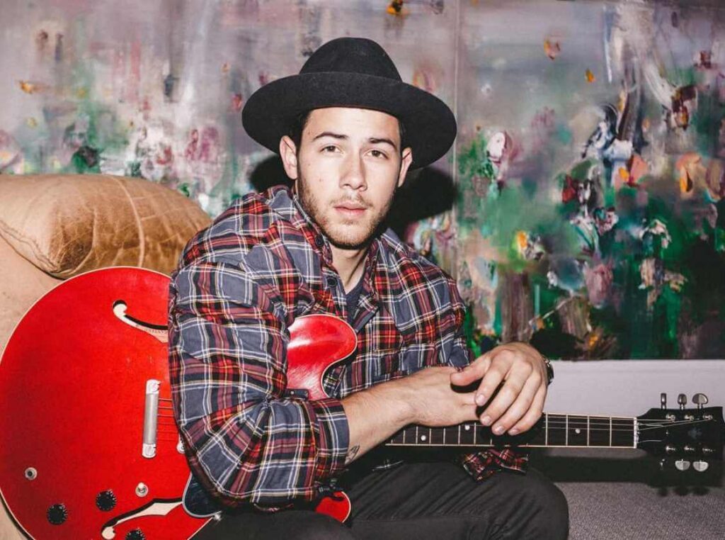 Nick Jonas with Guitar Picture