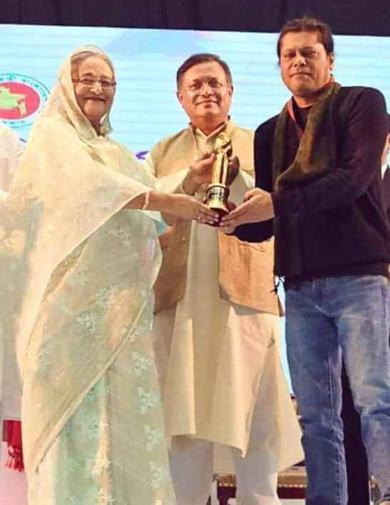 Nagarbaul James with Sheikh Hasina(PM)