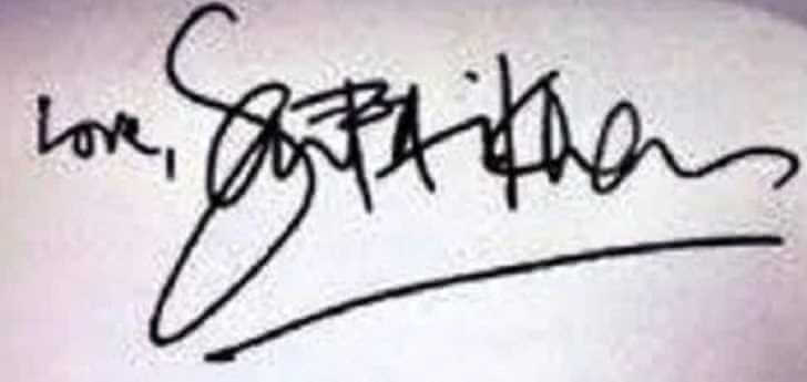 Sara Ali Khan Signature