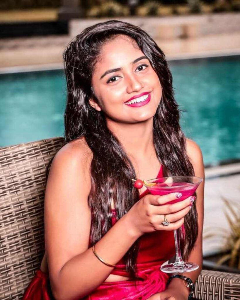 Nisha Guragain with Drinks Image