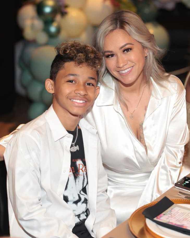 Sarah Vivan with her son Photo