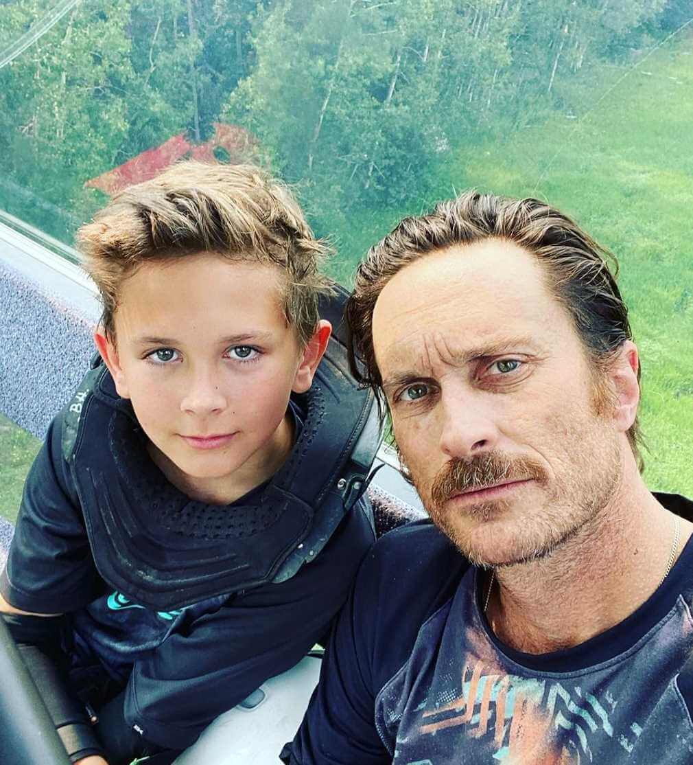 Bodhi Hawn Hudson with his father photo