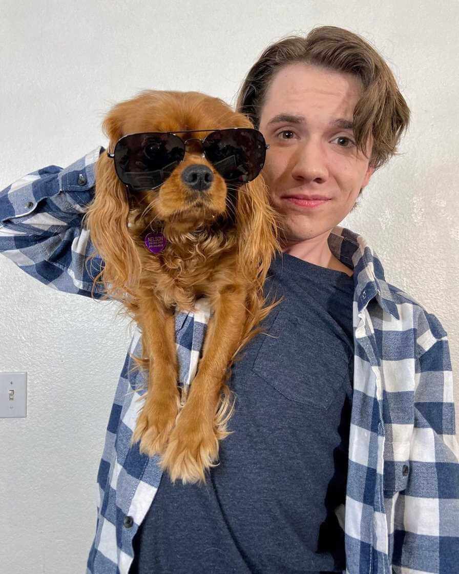 Elijah Nelson Clark with Dog Photo