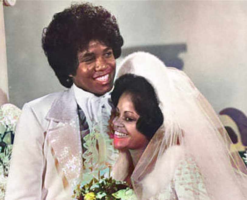 Hazel Gordy with Jermaine Jackson wedding photo