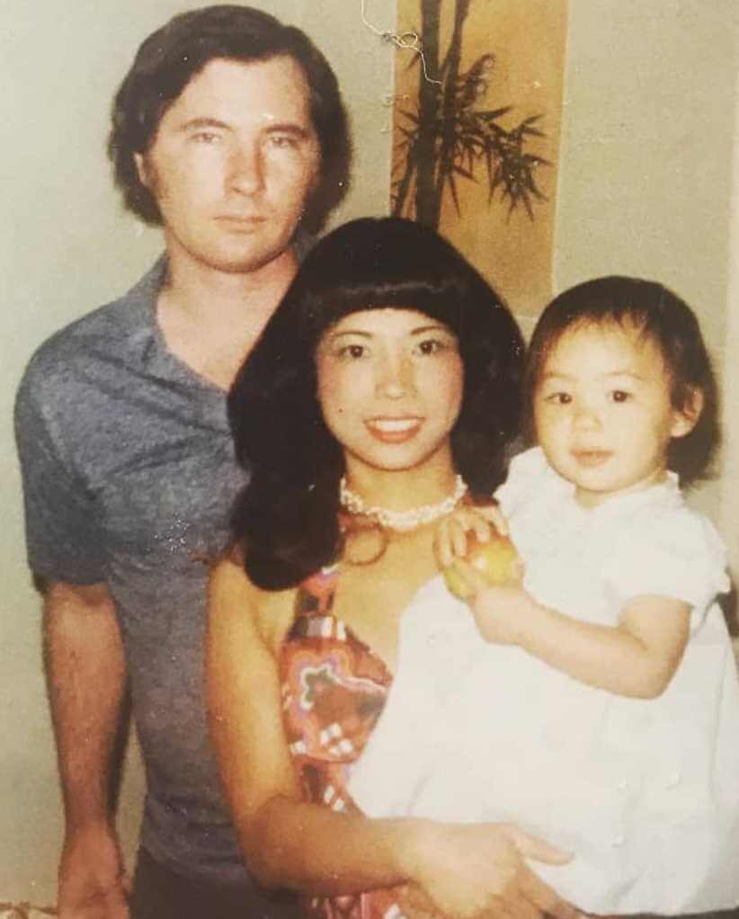 Kim Munn with her husband and children Photo