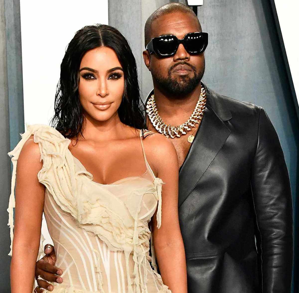 Kim Kardashian with Kanye West photo