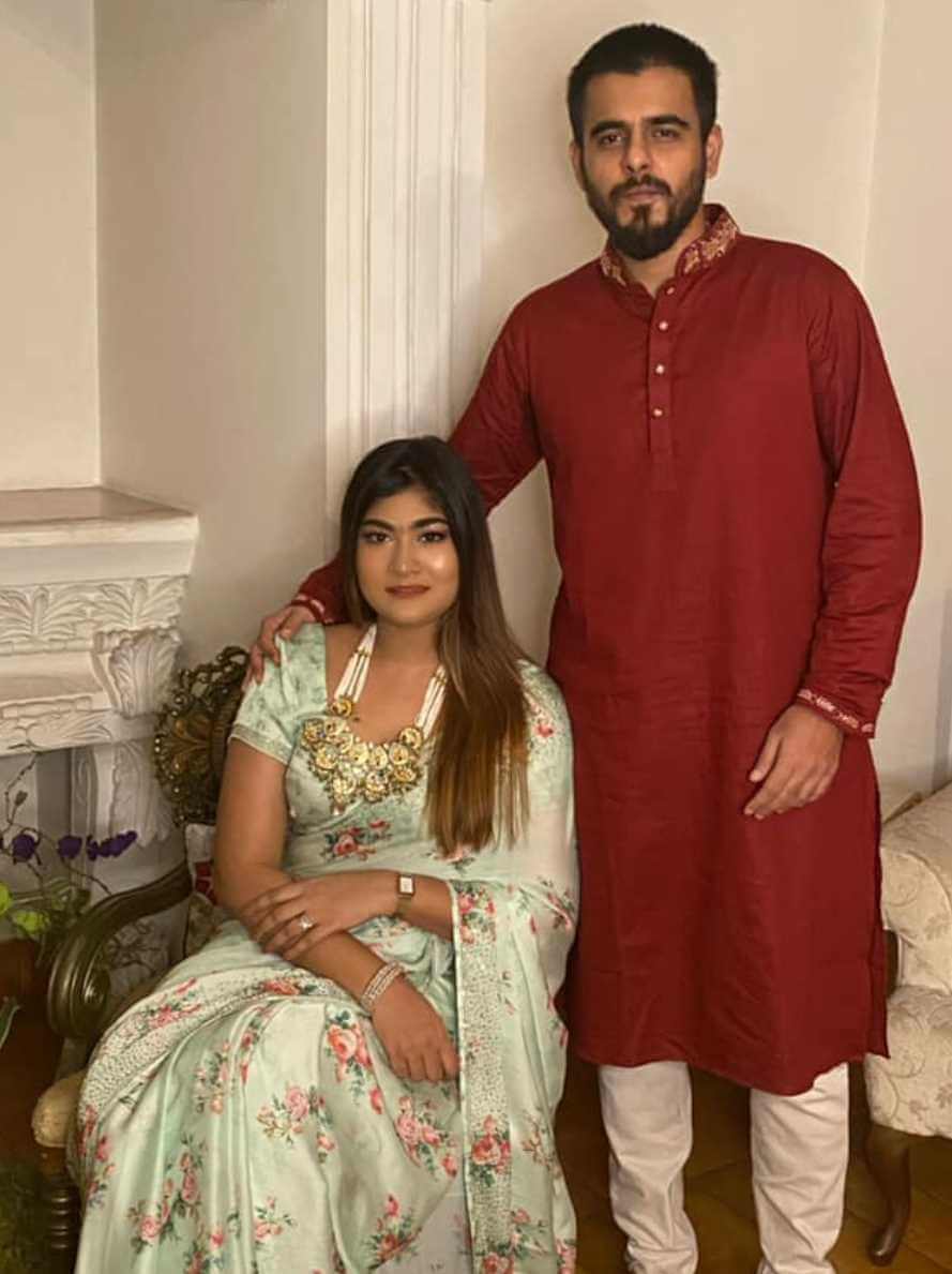 Shamma Rushafy Abantee with her husband Picture
