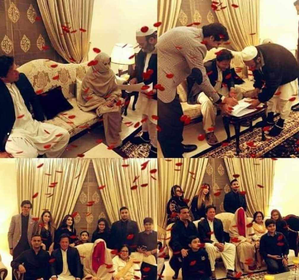 Bushra Bibi with Imran Khan Wedding Photo